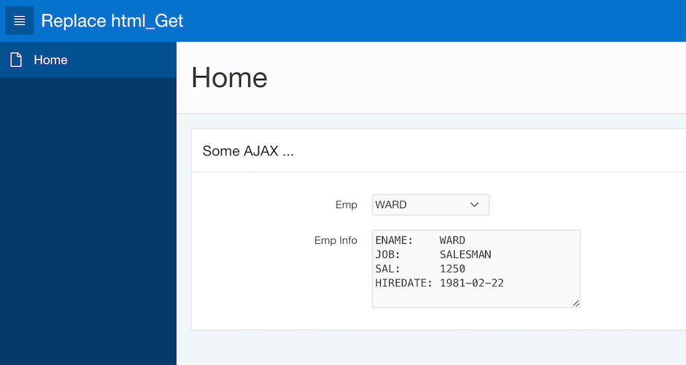 Result: After changing the select list, the textarea contents change