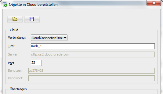 SQL Developer "Cart" zum Database Schema Service &uuml;bertragen