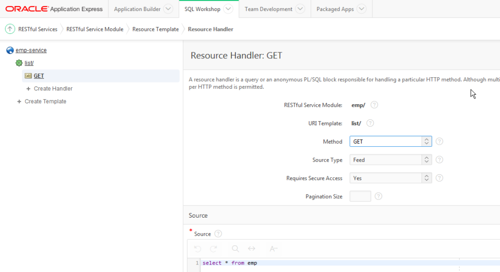 REST Services mit der APEX Oberfl&auml;che erstellen