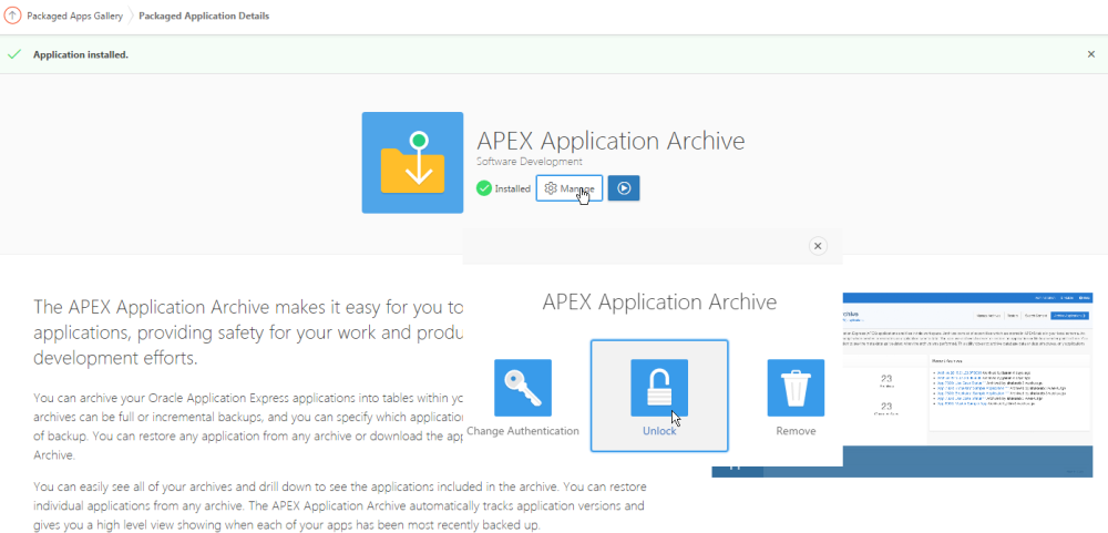 "Unlock" einer Packaged Application