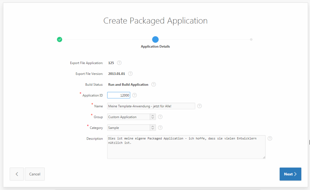 Namen, Beschreibung, Gruppe und ID festlegen