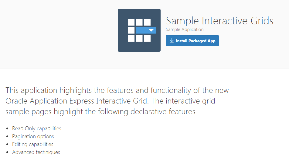 Sample Application: Interactive Grids