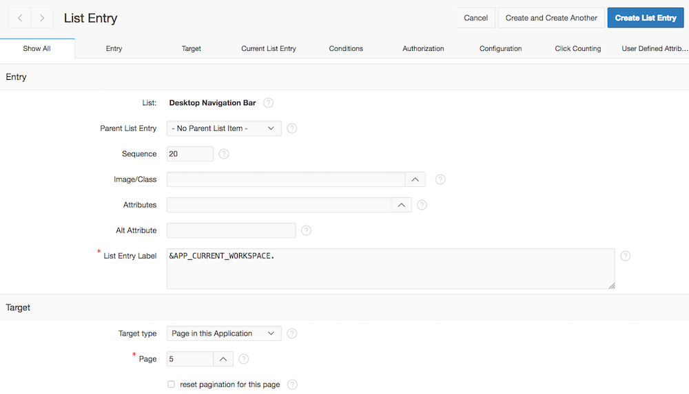Add an entry for the Workspace Manager administration page to the navigation bar
