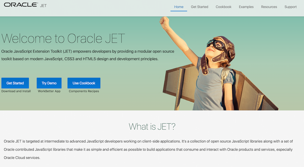 Oracle JET - home page