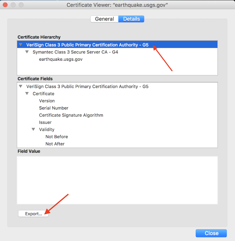 Download the CA certificate to your local computer with the Firefox browser - 1