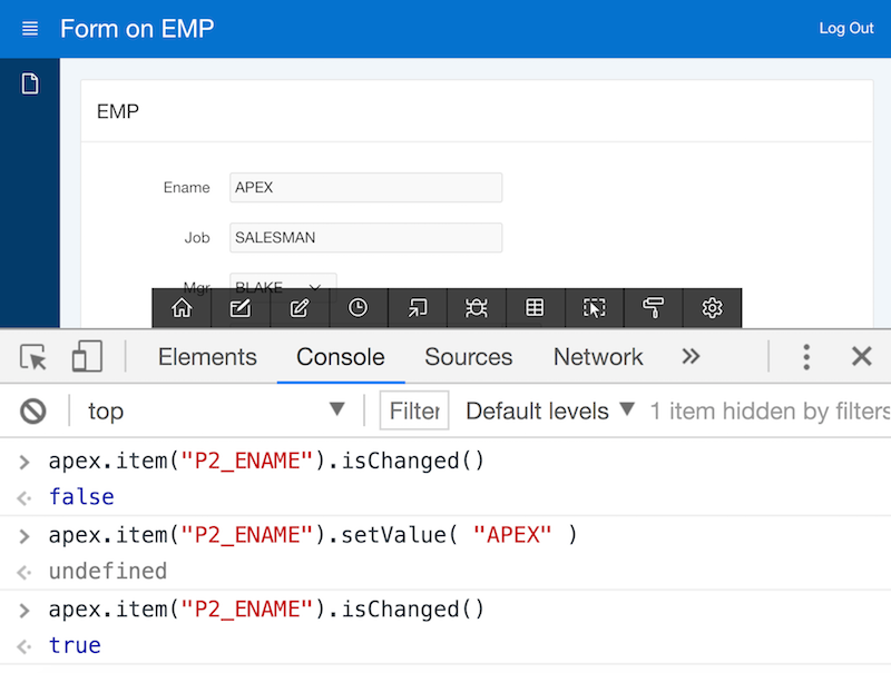 Has the value of a page item been changed? The isChanged() function knows the answer.