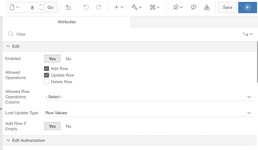 Interactive Grid gets ediable: INSERT and UPDATE are allowed
