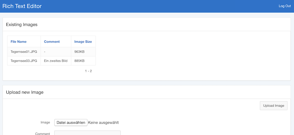We now can upload images