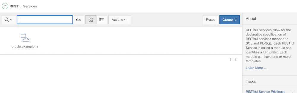 REST Services in SQL Workshop