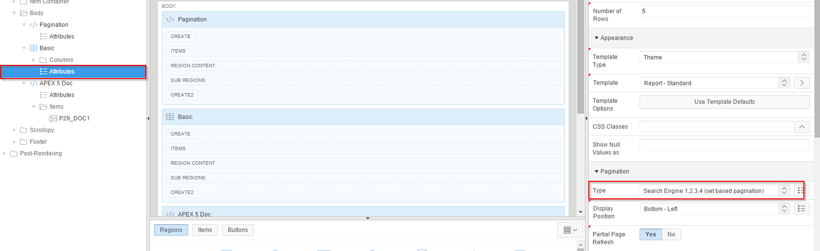 Report Attributes - Template Options